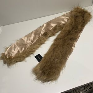 Faux fur throw scarf
